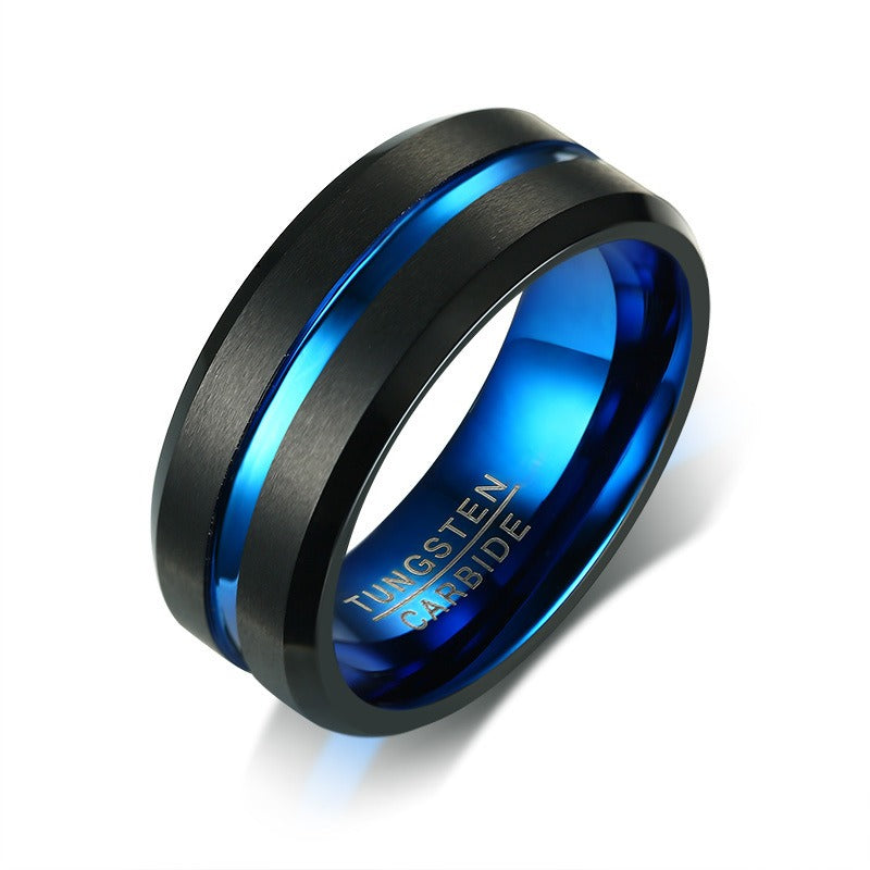 Kemstone 8mm Rugged Tungsten Steel Bottle Opener Ring - Durable Men's Fashion Accessory for Casual & Gifting TCR-039