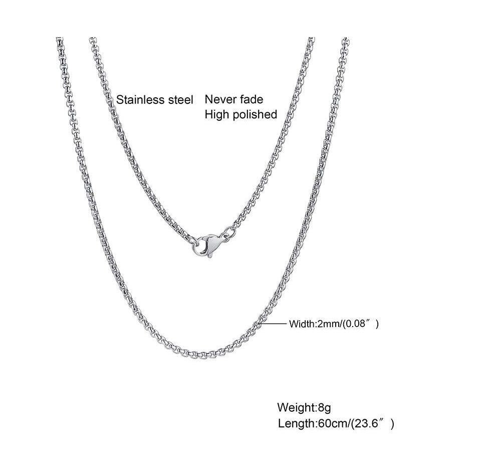 Kemston Letter Necklace for Men Stainless Steel Bar Pendant Minimalist Design PN-2380