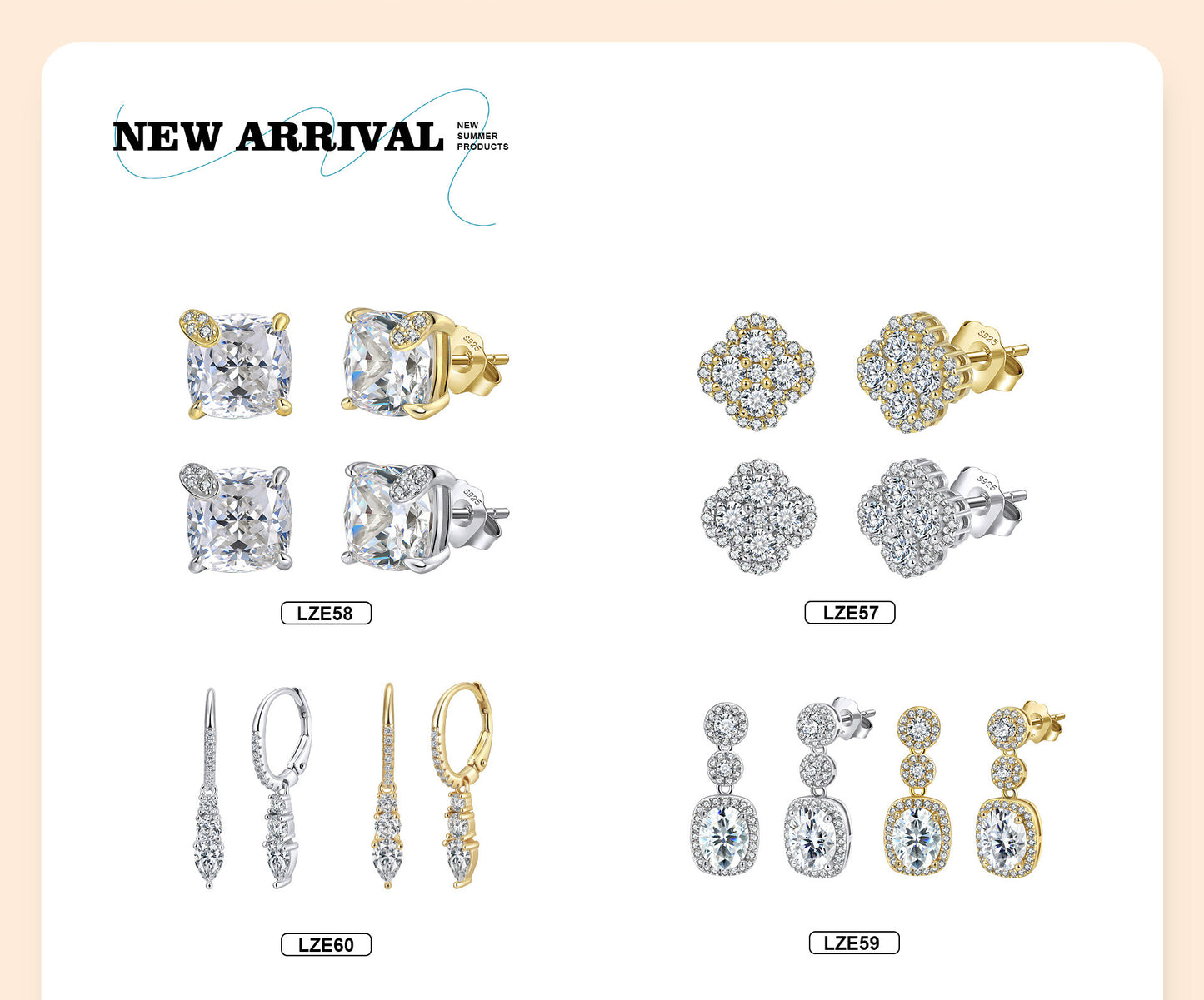 925 Sterling Silver Cushion Cut Zircon Stud Earrings for Women | 8mm Square Gold & White Gold Plated Hypoallergenic Jewelry by Kemstone A4-LZE58
