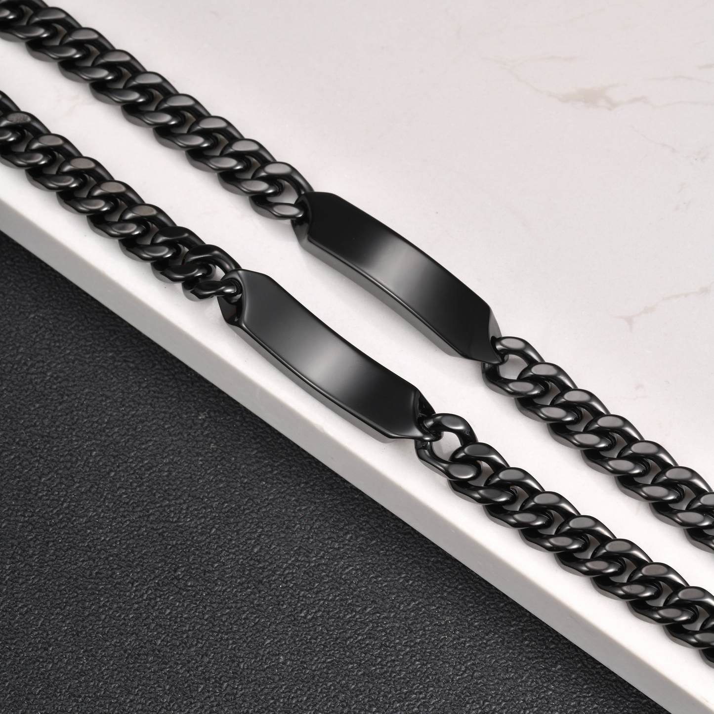 Kemstone Stainless Steel Cuban Chain Curved Plate Bracelet Men Retro Punk Hip Hop BR-2796