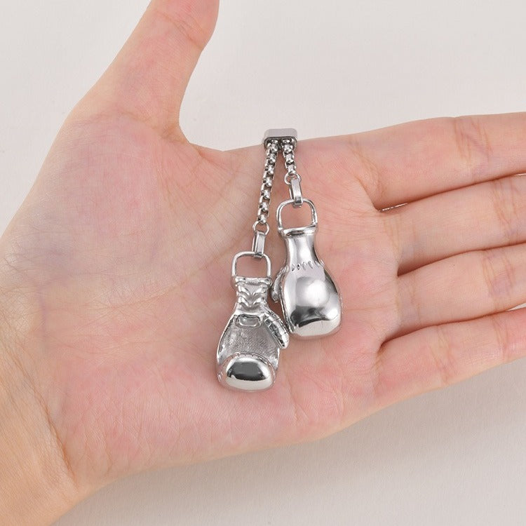 Kemstone Stainless Steel Boxing Glove Fish Pendant Necklace for Men NC-2576