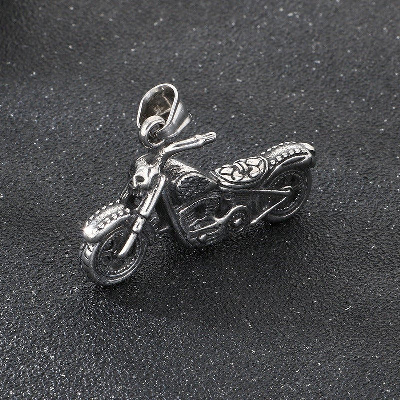 Kemstone Motorcycle Pendant Necklace for Men Stainless Steel Bike & Truck Charm Street Style KP117059-LU