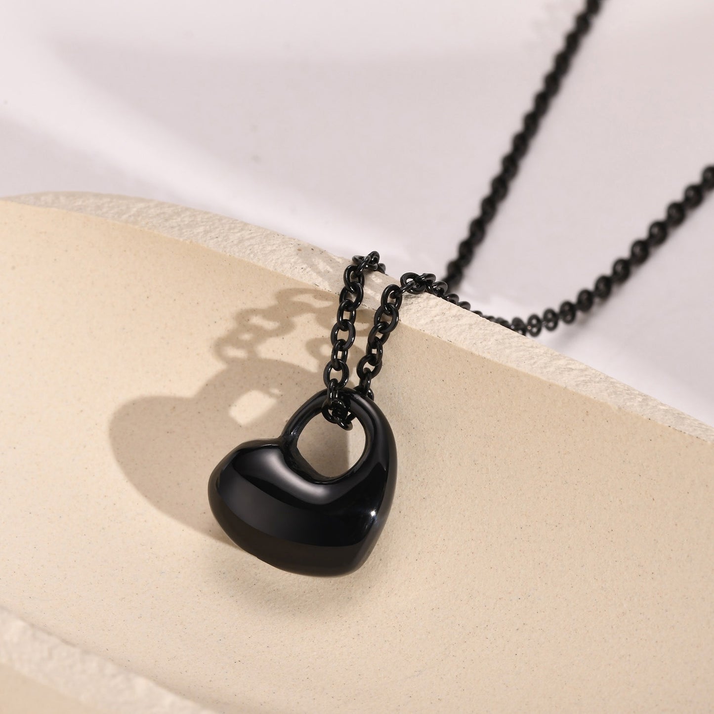 Stainless Steel Heart Urn Necklace for Women – Memorial Ashes Pendant Keepsake in Black / Gold / Silver – Gothic Vintage Cremation Jewelry PN-1627