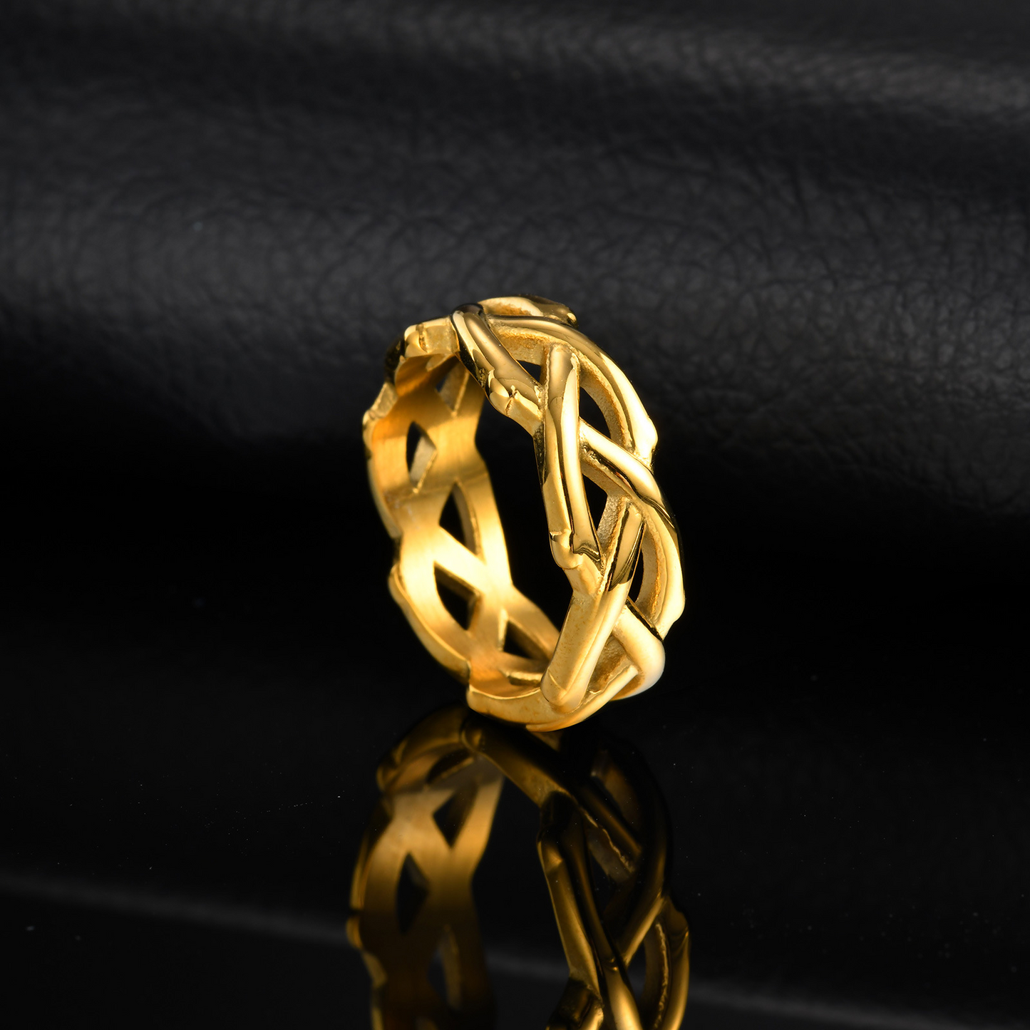 Kemstone Stainless Steel Vine Ring for Men – Thorn Openwork RC-638