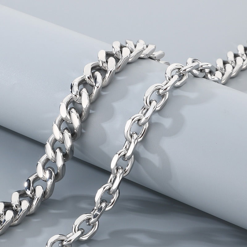 Kemstone Titanium Steel Skull Pants Chain – Double Clasp Street Wallet Chain for Men KK025-Z