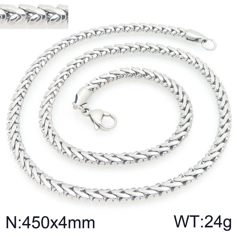 Kemstone Titanium Steel Claw Chain Bracelet & Necklace for Men & Women KB207097-Z