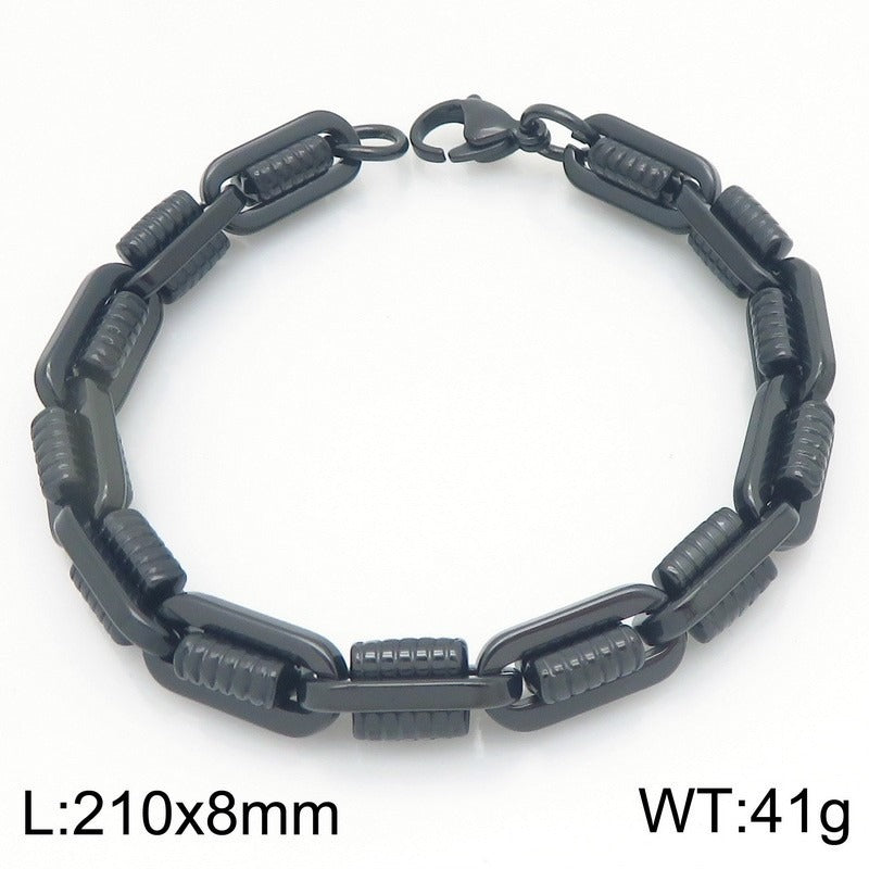 Kemstone Titanium Steel Mechanical Link Bracelet for Men KB209971-ZCG
