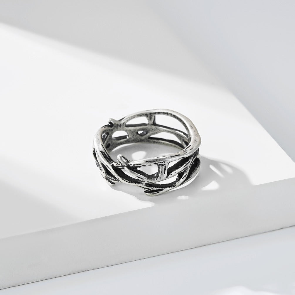 Kemstone Thorn Vine Ring for Men & Women Stainless Steel K-R1243