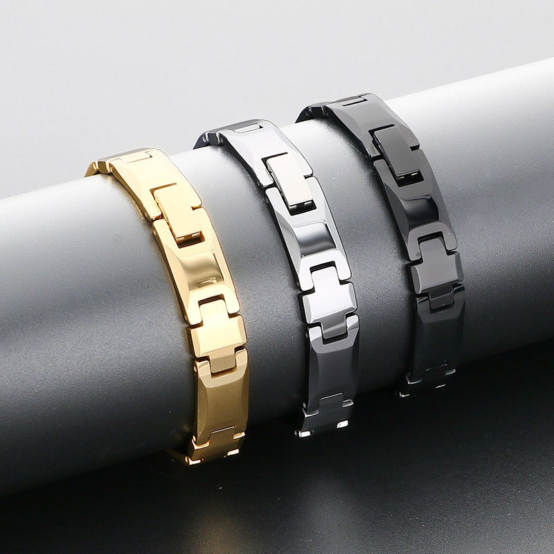 Kemstone Tungsten Cross Link Bracelet for Men Watch-Band Style KB209612-TS