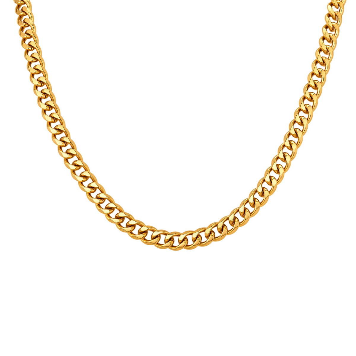 Kemstone Stainless Steel Faceted Curb Chain Necklace for Men NC-2607