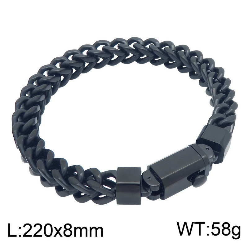 Kemstone Titanium Steel Woven Chain Bracelet for Men KB216602-KFC