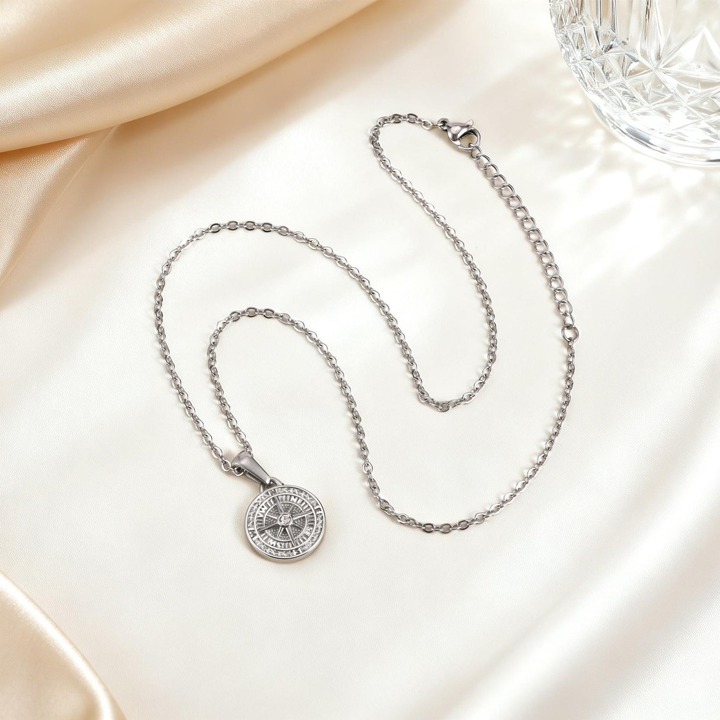 Kemstone Stainless Steel Octagram Star Pendant Necklace for Men Women Gold Silver PN-2336