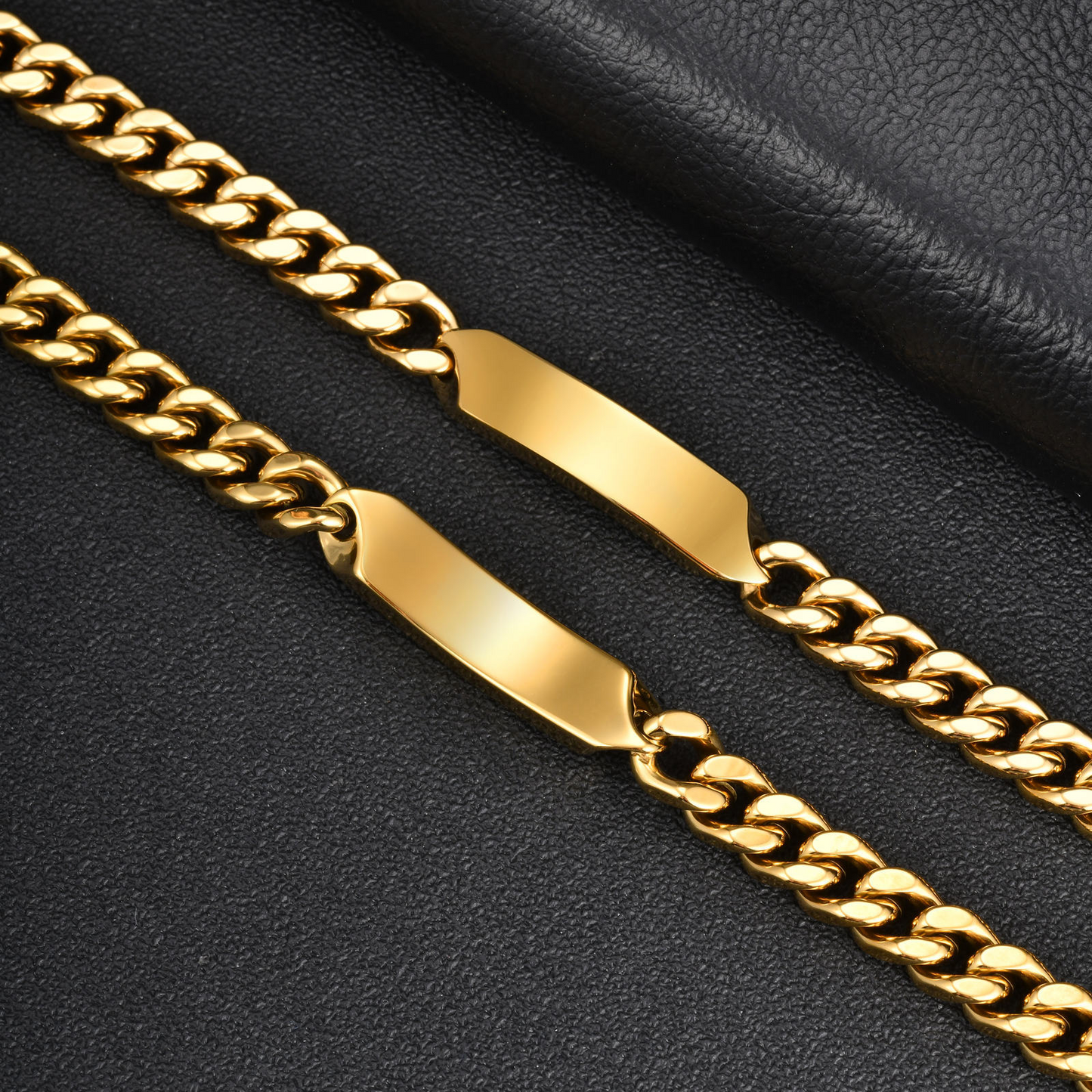 Kemstone Stainless Steel Cuban Chain Curved Plate Bracelet Men Retro Punk Hip Hop BR-2796