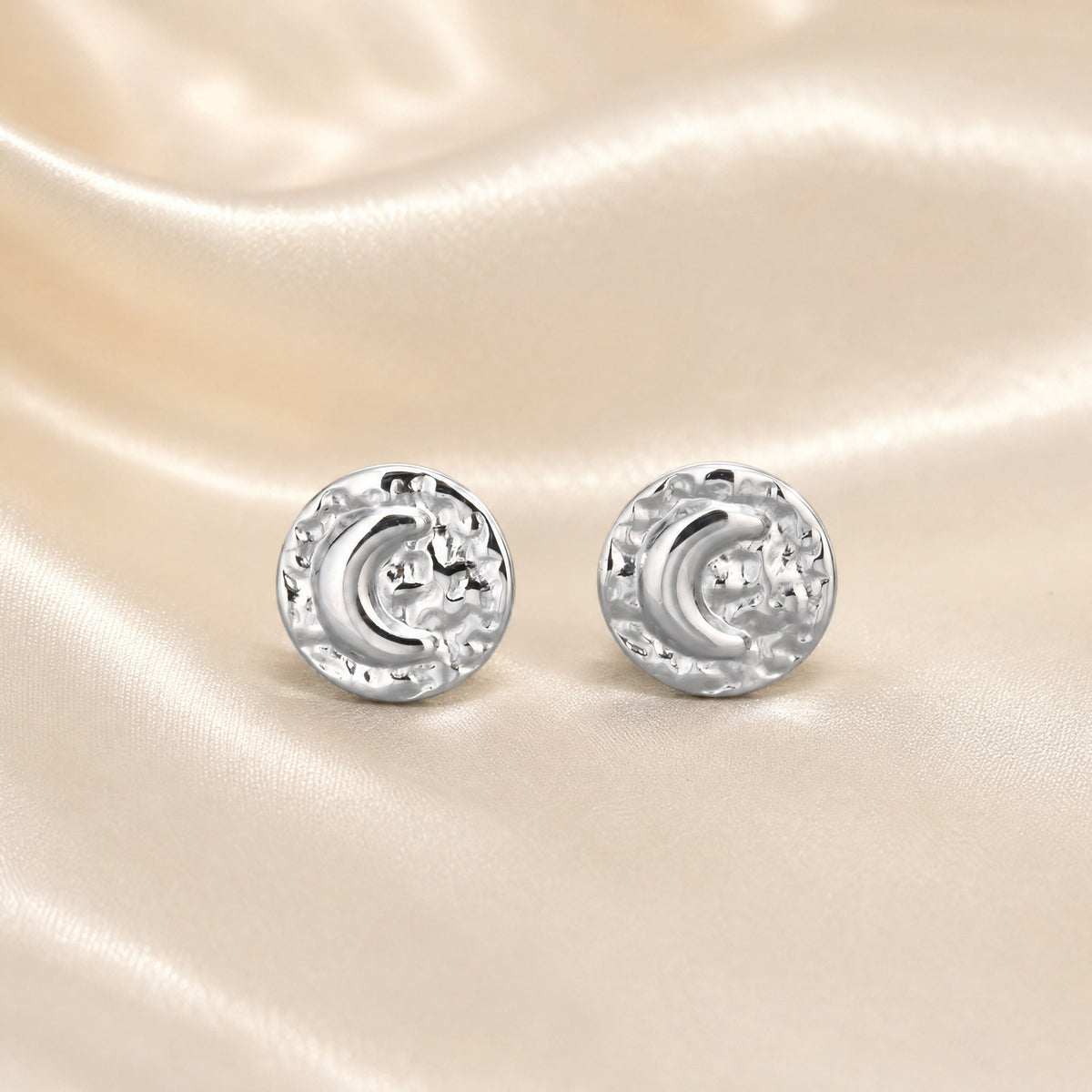 Kemstone Star Moon Stud Earring for Men Stainless Steel ES-857
