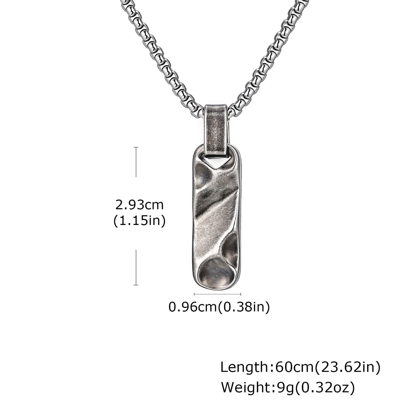 Kemstone Stainless Steel Geometric Bar Pendant Necklace for Men & Women PN-2272