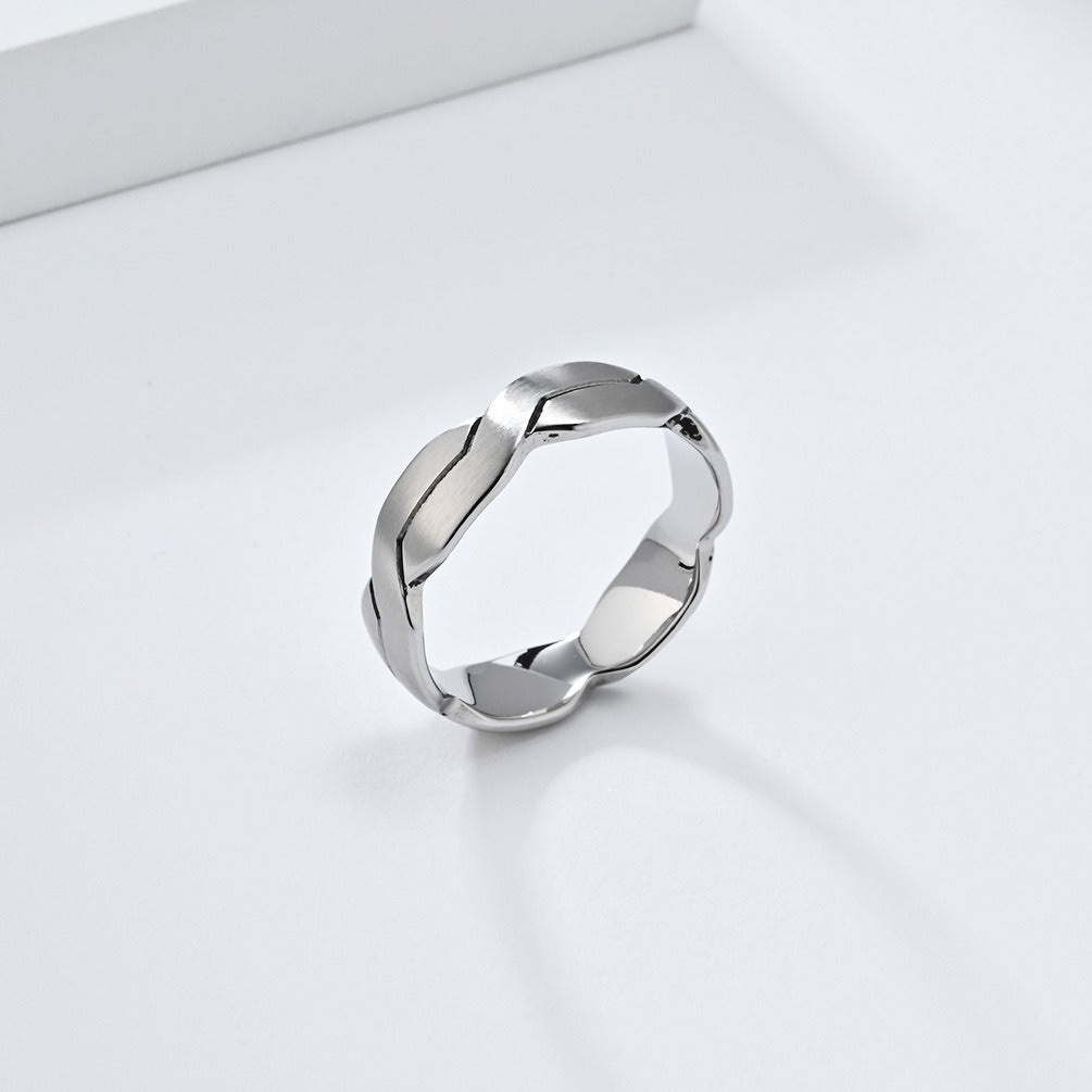 Kemstone Stainless Steel Braided Ring for Men & Women K-R929