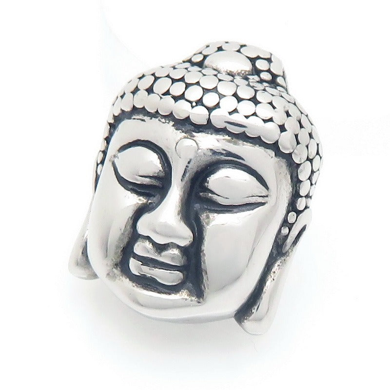 Kemstone Skull Pendant Necklace Titanium Steel Viking Helmet Design for Men Silver KP117049-LU