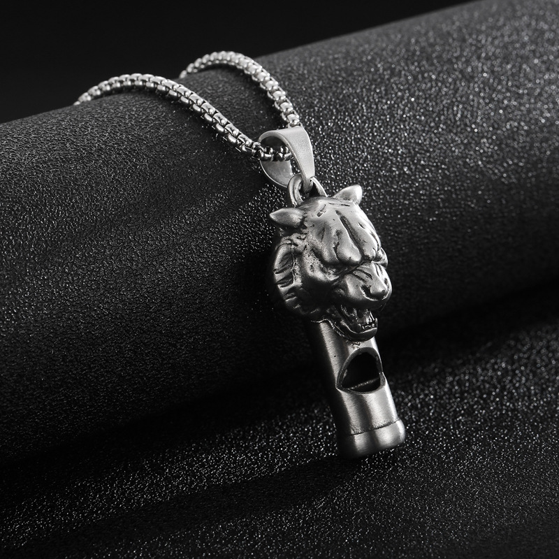 Kemstone Tiger Whistle Necklace for Men Titanium Steel KP99012-KLXS