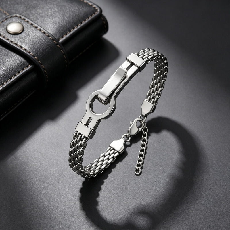 Kemstone Titanium Steel Multi-Row Chain Bracelet for Men KB213310-KFC
