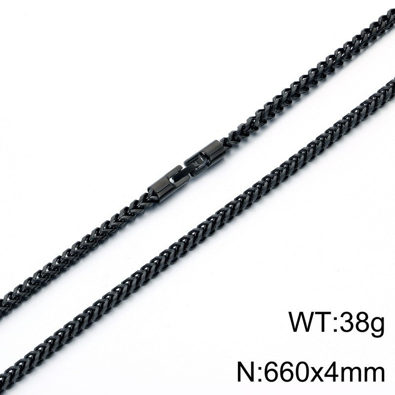 Kemstone Titanium Steel Braided Chain Bracelet for Men Textured Woven Link KB214403-KFC