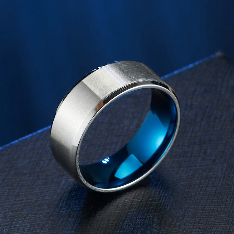 Kemstone Matte Brushed Couple Rings – Titanium Steel Wedding & Engagement Bands K-R351