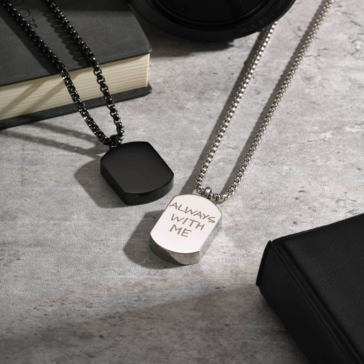 Kemstone Stainless Steel Cremation Urn Necklace – Memorial Jewelry PN-964