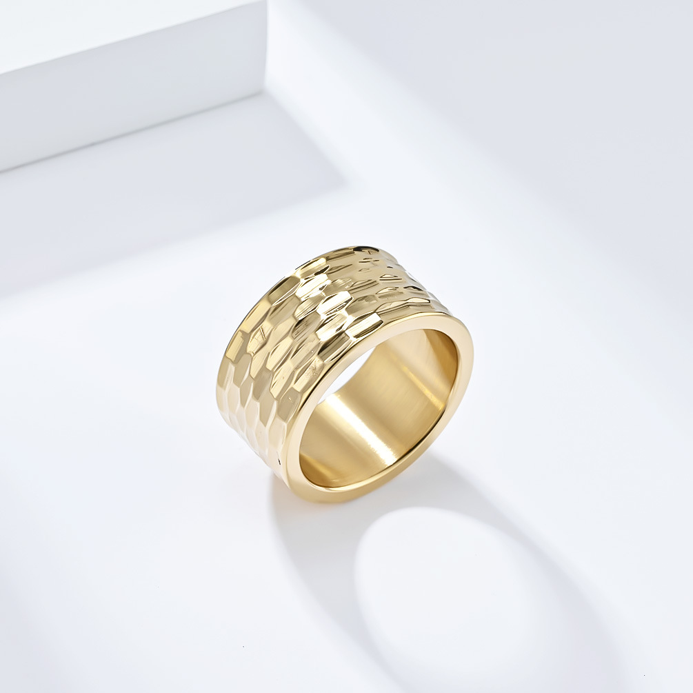 Kemstone Stainless Steel Honeycomb Pattern Ring for Men K-R783