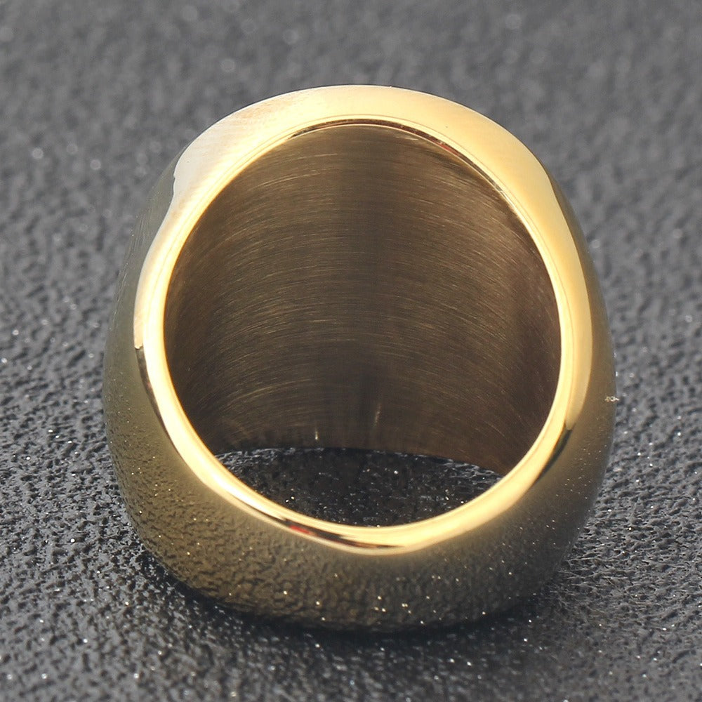 Kemstone Stainless Steel Hexagram Star Signet Ring for Men 22MM K-R1080