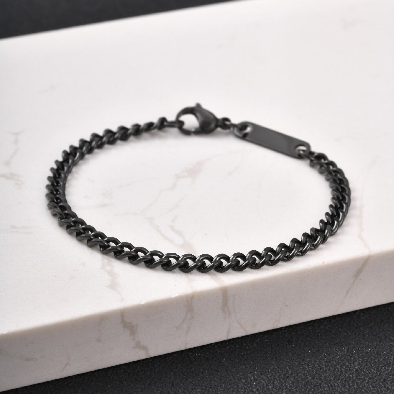 Kemstone Stainless Steel ID Curb Chain Bracelet for Men BR-3074
