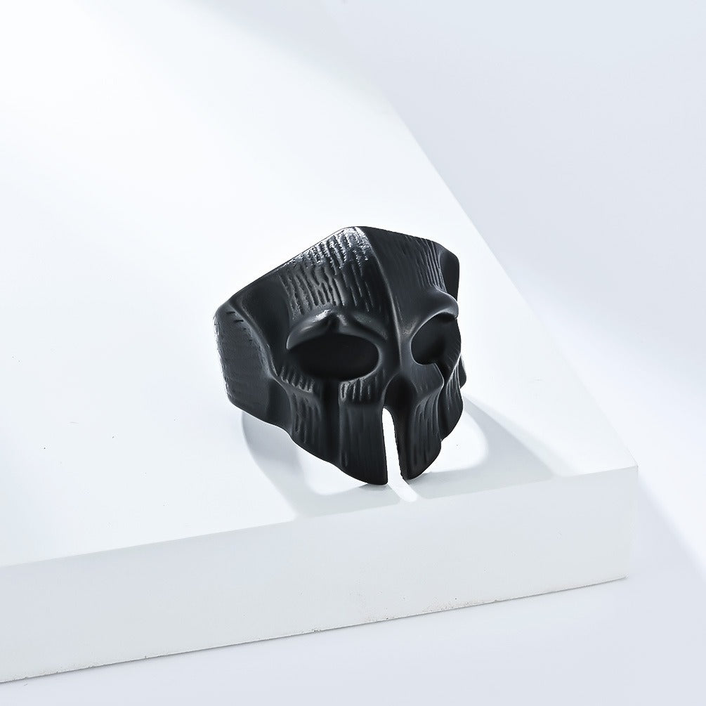 Kemstone Vintage Armor Skull Ring for Men Stainless Steel K-R1025