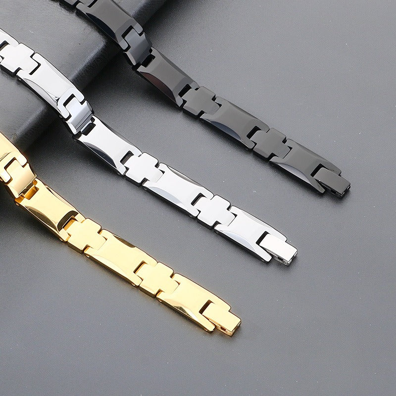 Kemstone Tungsten Cross Link Bracelet for Men Watch-Band Style KB209612-TS