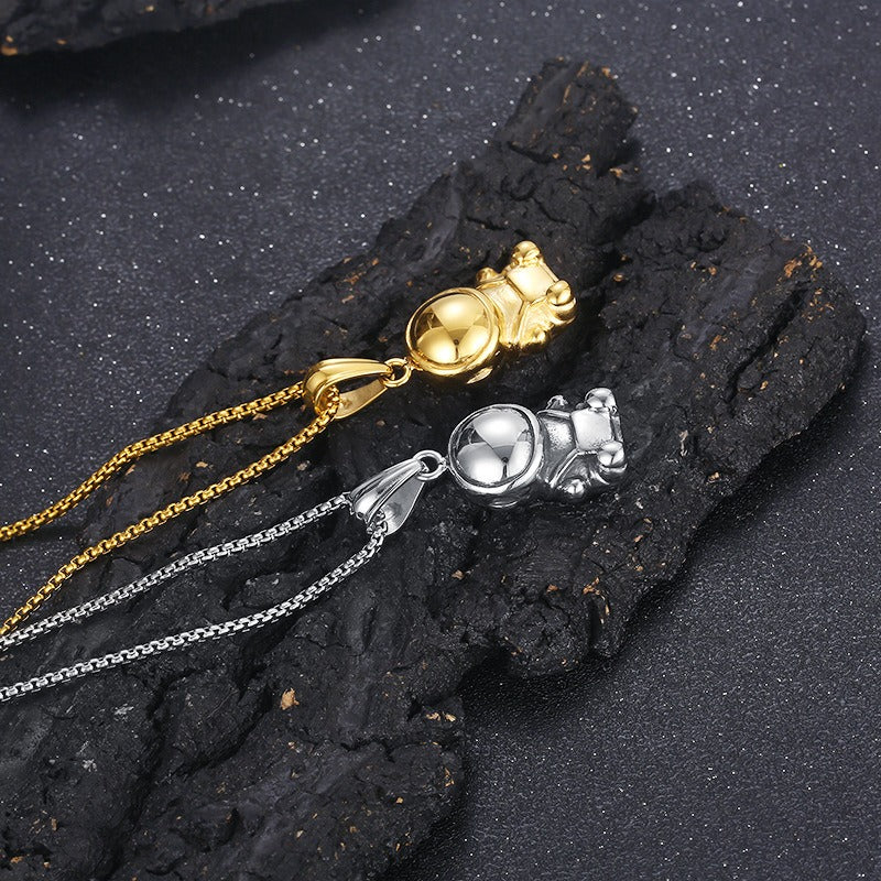 Kemstone Astronaut Titanium Steel Pendant Necklace for Men – Hip Hop Space Figure KP119297-KJX