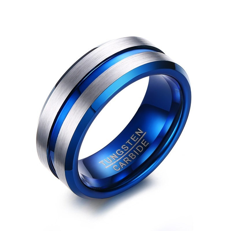Kemstone 8mm Rugged Tungsten Steel Bottle Opener Ring - Durable Men's Fashion Accessory for Casual & Gifting TCR-039