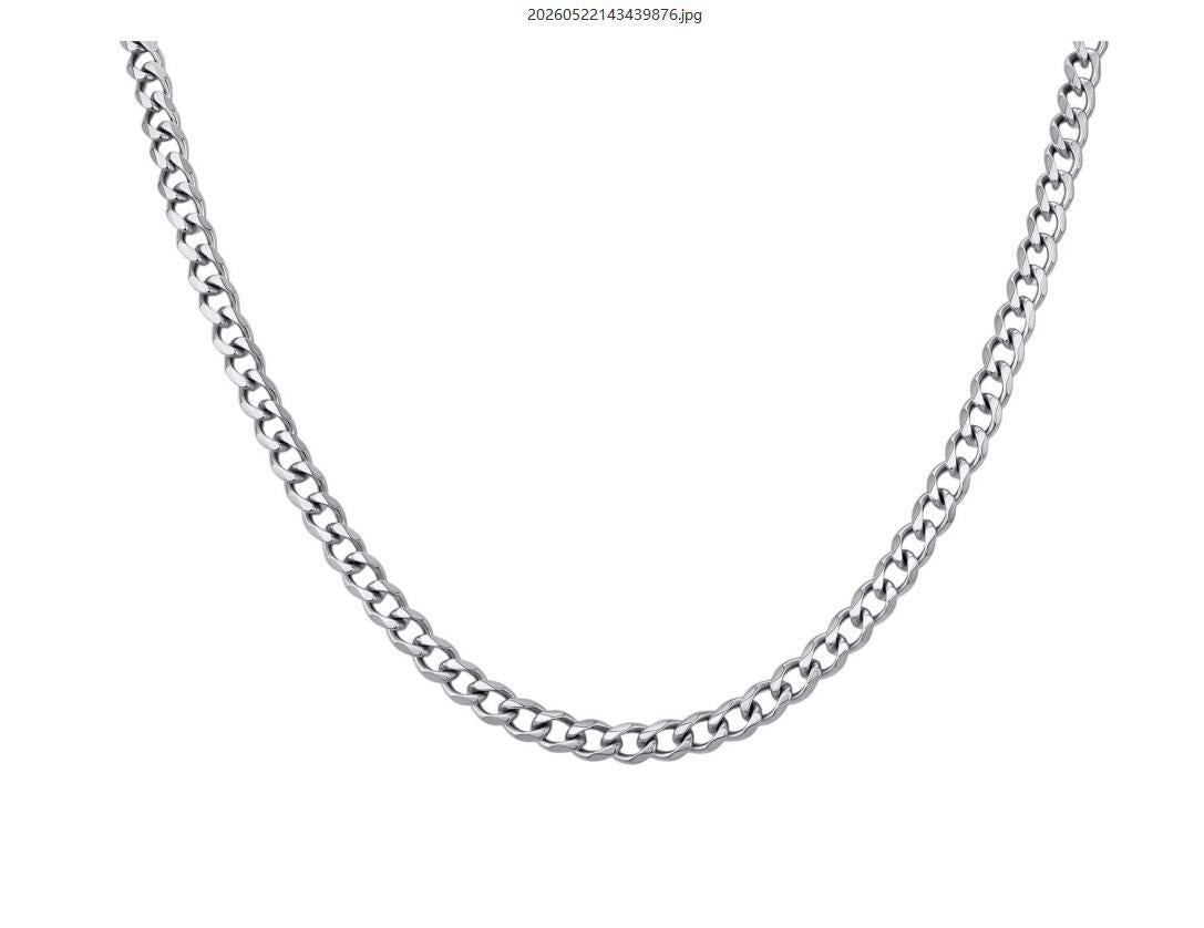 Kemstone Black Cubic Zirconia Cross Necklace for Men Stainless Steel PN-2488