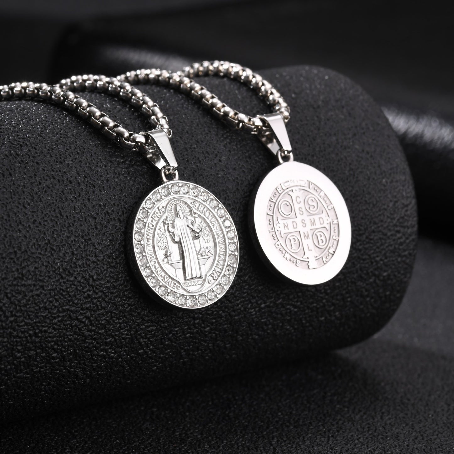Kemstone Figure Relief Medallion Necklace for Men Stainless Steel Vintage PN-2426