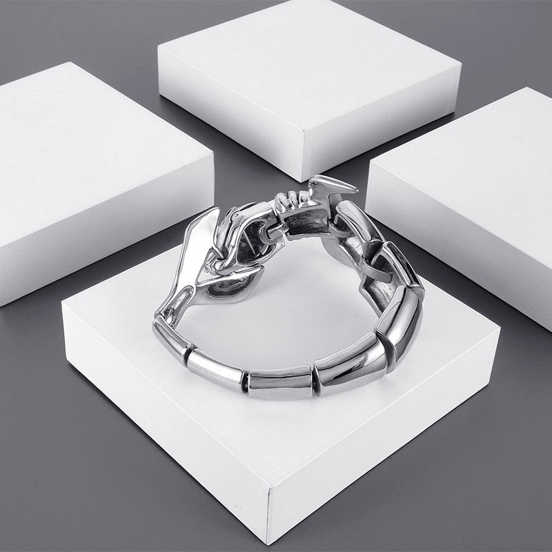 Kemstone Dolphin Bracelet for Men Titanium Steel Animal Jewelry KB42449-D