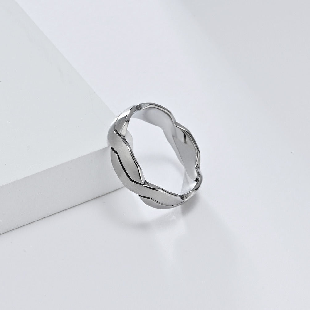 Kemstone Stainless Steel Braided Ring for Men & Women K-R929