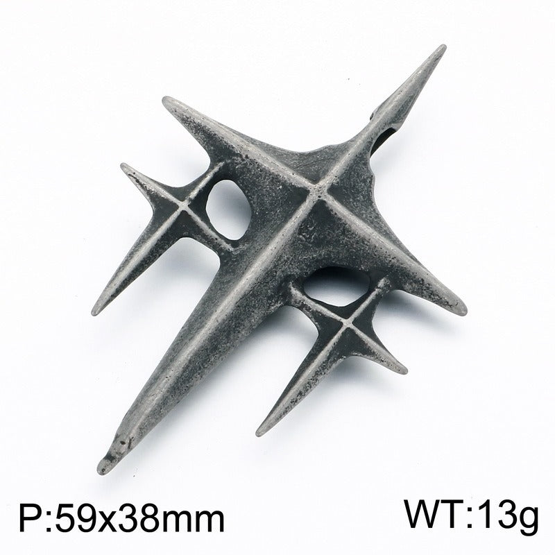 Kemstone Stainless Steel Skull Pendant Necklace for Men Vintage Gothic Distressed Jewelry KP118628-LU