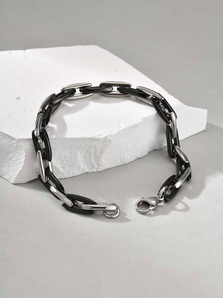 Kemstone Stainless Steel Cuban Chain Bracelet for Men BR-2798