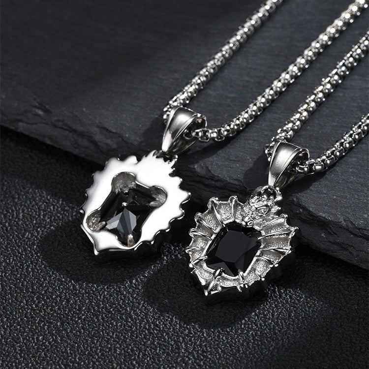 Kemstone Dragon Claw Black Cubic Zirconia Pendant for Men Stainless Steel PN-2469