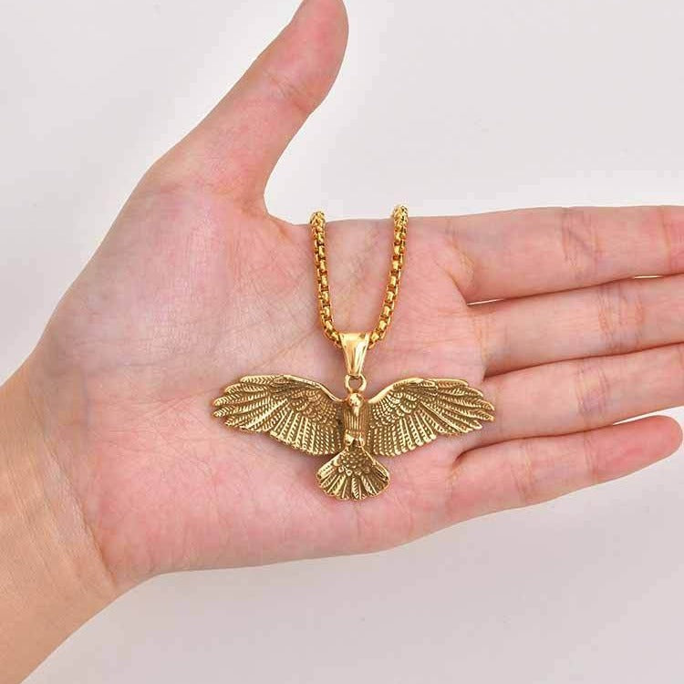 Kemstone Stainless Steel Eagle Pendant Necklace for Men Streetwear PN-2402