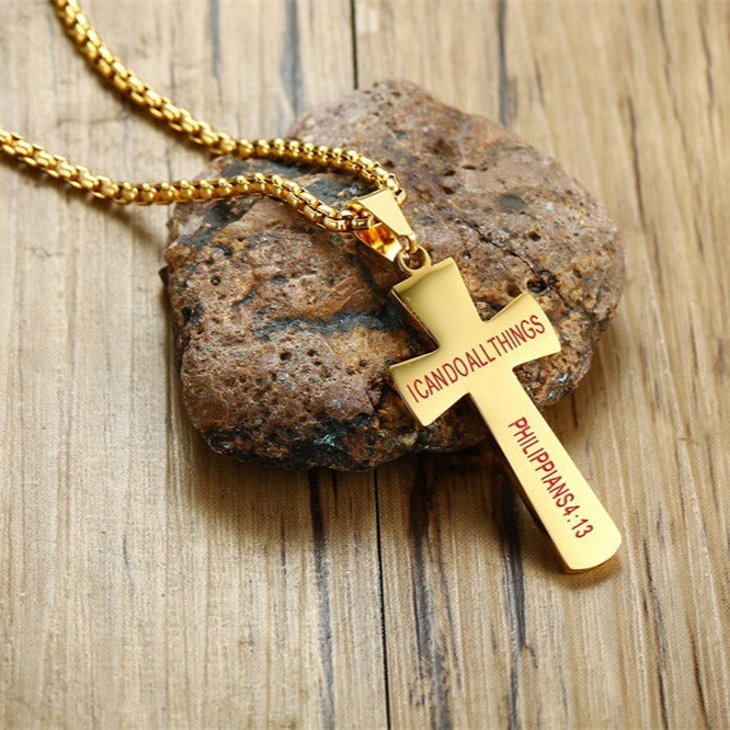 Kemstone Stainless Steel Baseball Cross Pendant Necklace for Men Stitch Detail PN-1083