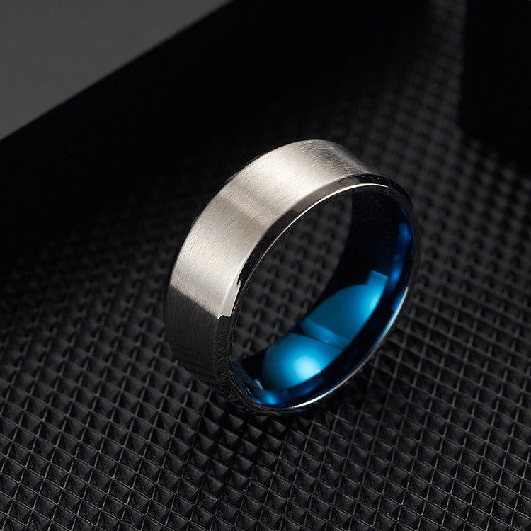 Kemstone Matte Brushed Couple Rings – Titanium Steel Wedding & Engagement Bands K-R351