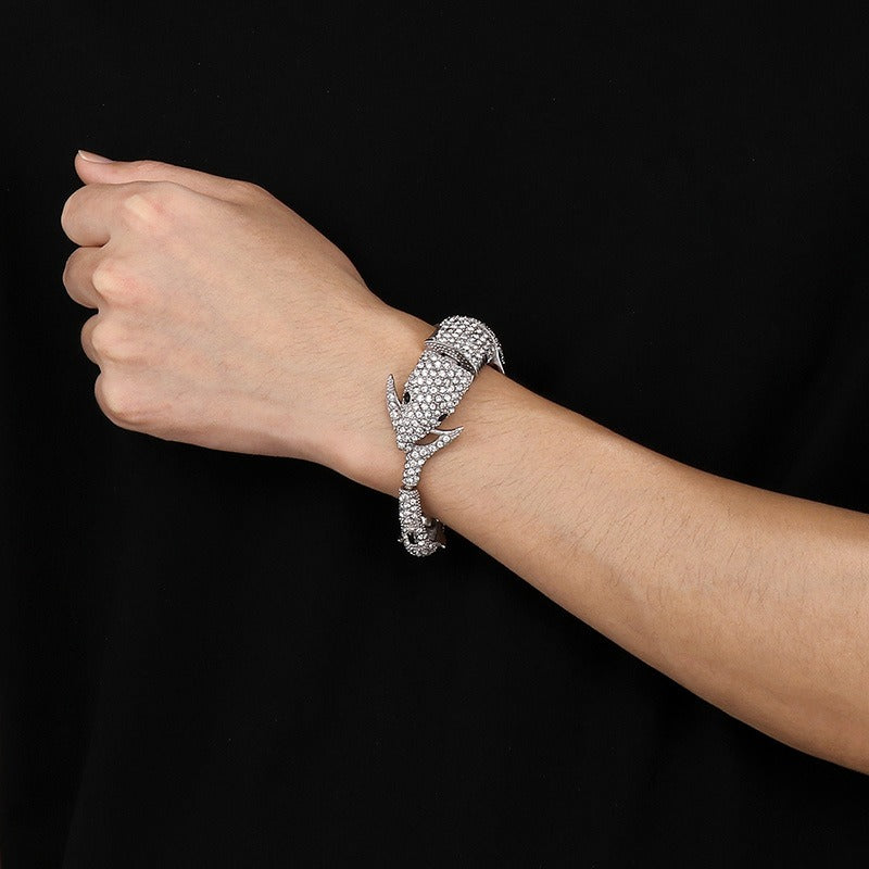 Kemstone Dolphin Bracelet for Men Titanium Steel Animal Jewelry KB42449-D