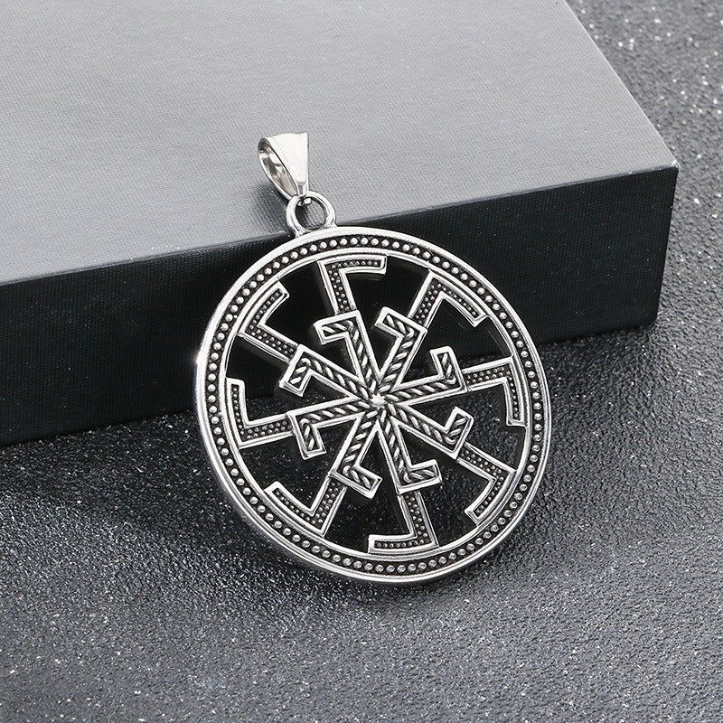 Kemstone Titanium Steel Viking Celtic Knot Pendant Necklace for Men KP117017-LU