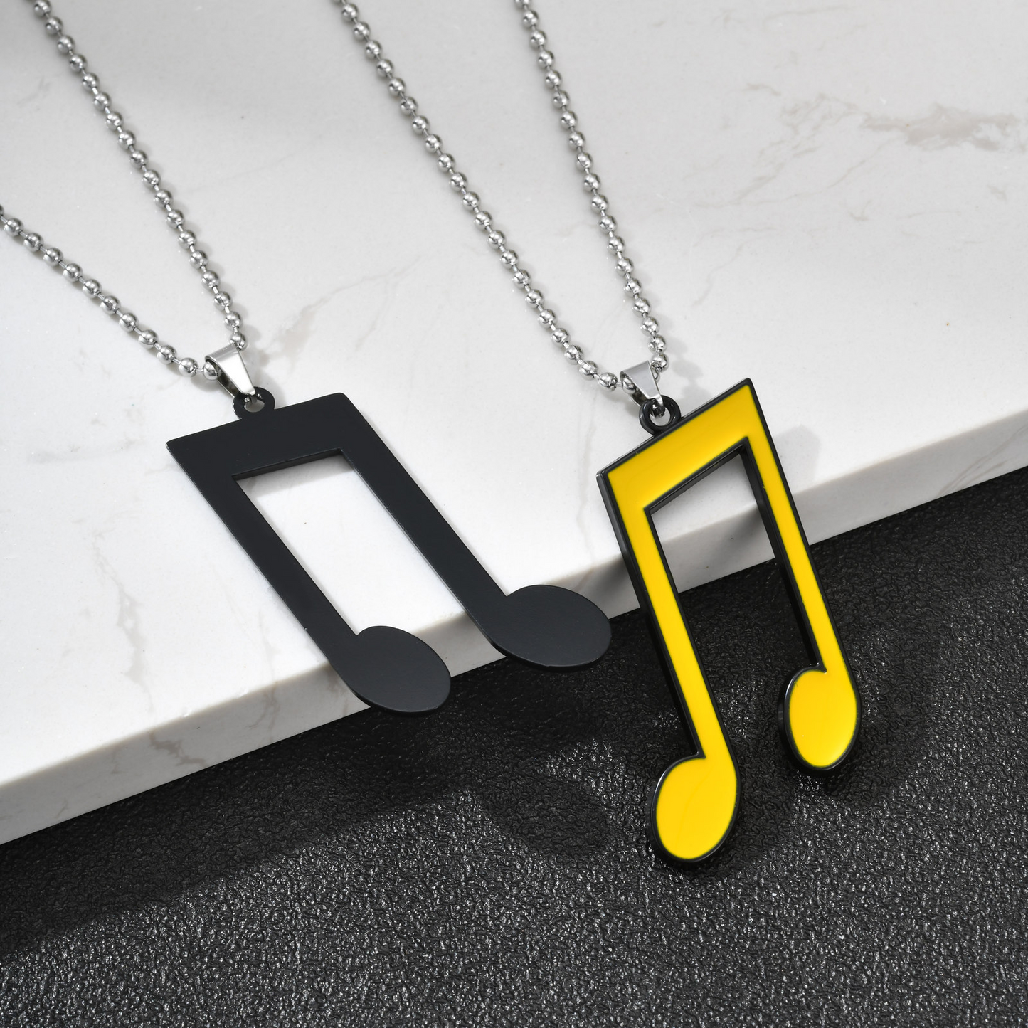 Kemstone Treble Clef Pendant Necklace for Men Colorful Music Note Charm NC-3023