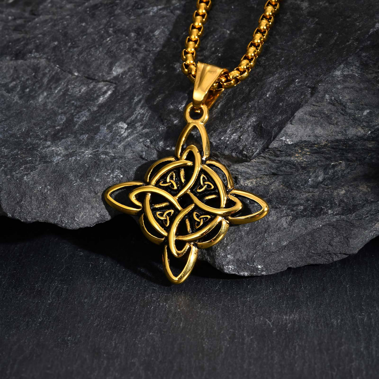 Men’s Celtic Knot Pendant Necklace – Stainless Steel Symbol of Power PN-1945