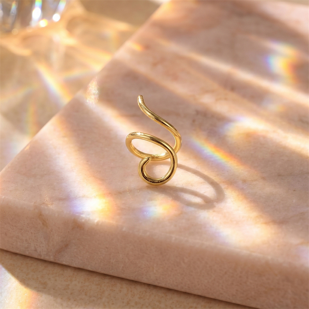 Kemstone S925 Sterling Silver Spiral Ear Cuff for Women Cubic Zirconia Double Loop 60266821744C