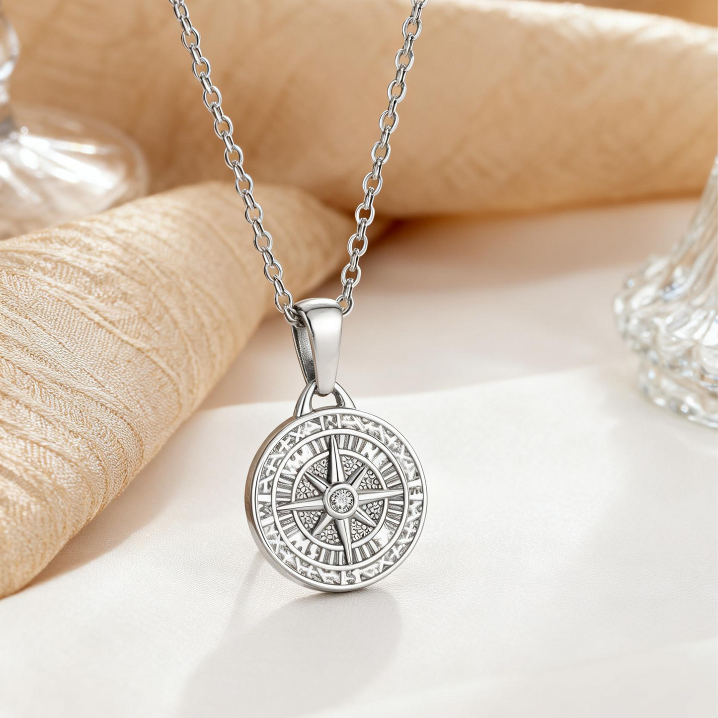 Kemstone Stainless Steel Octagram Star Pendant Necklace for Men Women Gold Silver PN-2336