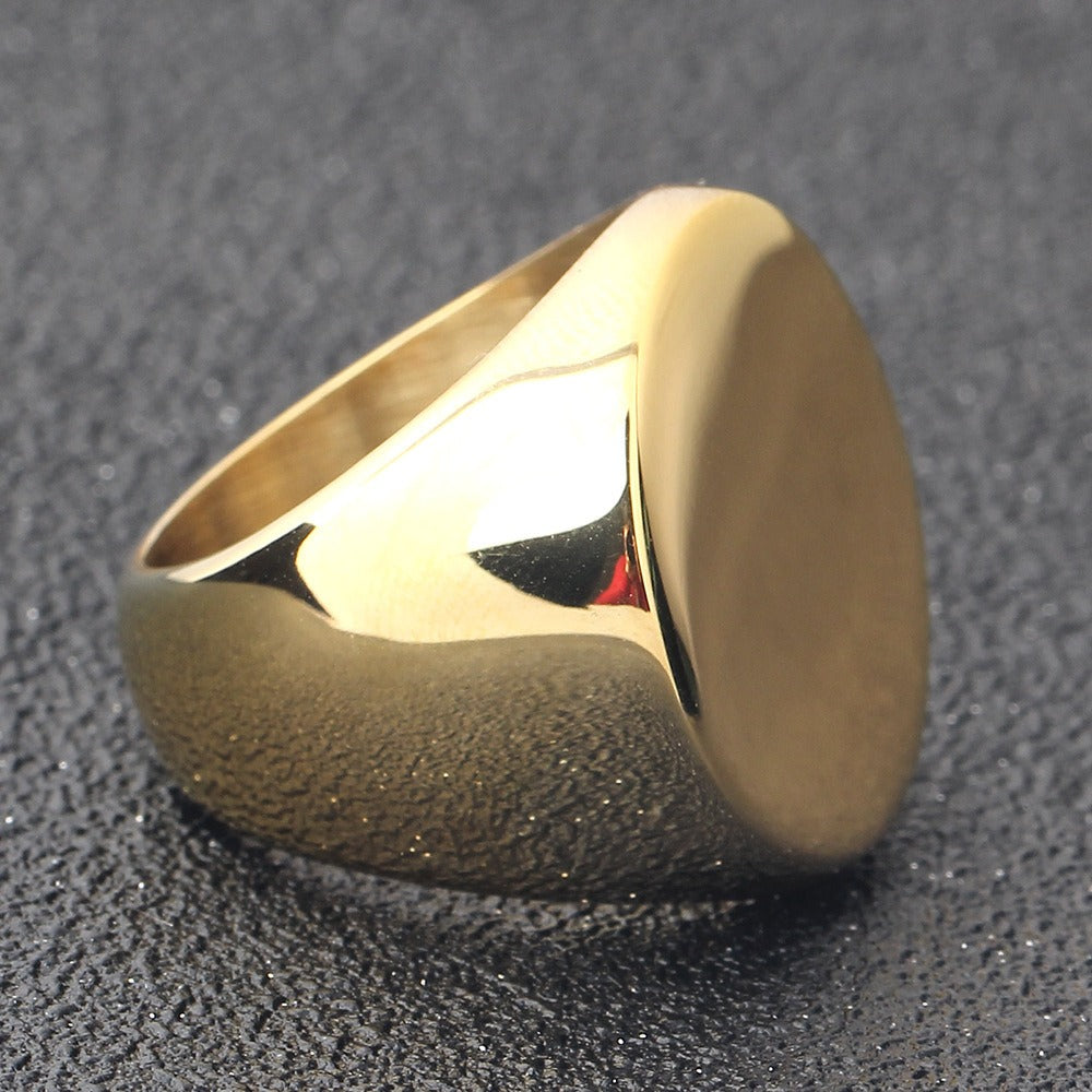 Kemstone Stainless Steel Hexagram Star Signet Ring for Men 22MM K-R1080